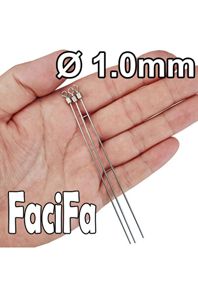 facifa 1.0 مم 20 قطعة من أسلاك الفولاذ الصلب الطويلة لصيد الأسماك دوارة 201 م...