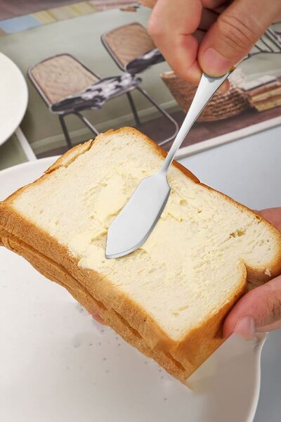 Chavin 6 Adet 1010 Çelik Silver Renk Tereyağ Reçel Kahvaltı Bıçağı cin618by-6