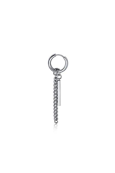 Chavin Men's Earrings Ef38 - Steel Dangle Rod
