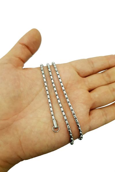 Chavin Gray 55 cm3 mmMen's Steel Chain Eh68