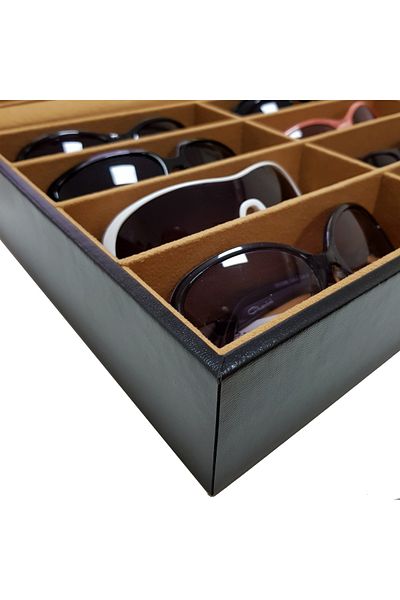 Chavin Brown Leather Glasses Set of 8 - Wooden Box St8-4