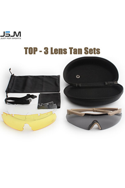 Choice A Style - Tan JSJM New Style Tactical Goggles CS Windproof Shooting Gl...