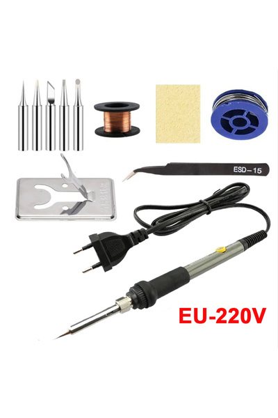 Choice4 Gray 11pcs a set Multi-kit Adjustable Temperature Electric Soldering ...