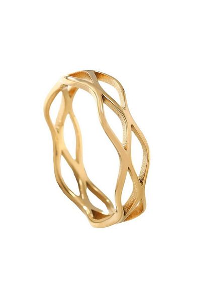 Chavin Ev29Sr Model Steel Gold Coiled Ring