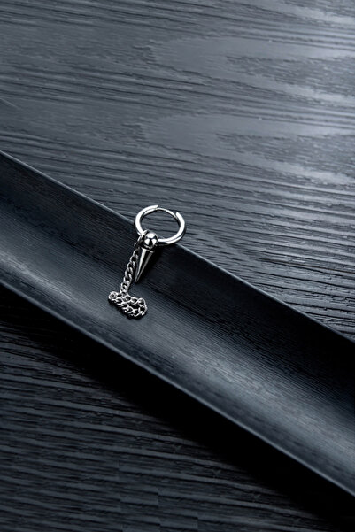 Chavin Çelik Sallantılı Tekli Kadın Erkek Küpe ef36