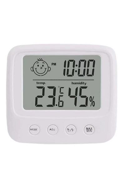 Choice No Backlight Indoor Thermometers Digital Hygrometer Room Thermometer and Humidity Gauge with Clock H