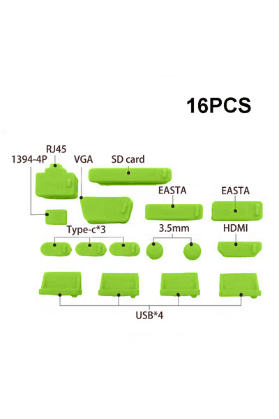 Choice غطاء سدادة الغبار العالمي Green Olaf لسدادة الغبار من النوع C للكمبيوت...