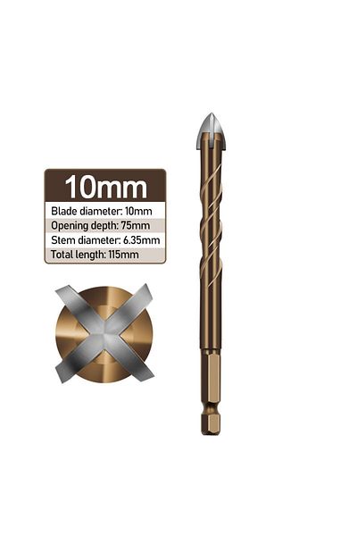 Choice Concrete Bit 10mm Masonry Concrete Drill Bits For Glass Ceramic Tile Brick Plastic Wood Mason Hard A