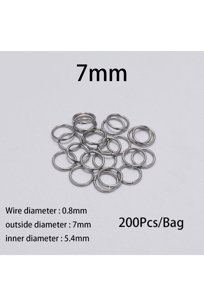 Choice 0.8 x 7mm 200pcs 30-200Pcs 3-25mm Stainless Steel Split Ring Open Single Loops Jump Rings Connector