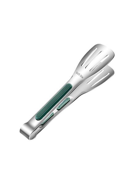 Chavin 304 Steel 17.5 cm Silver Kitchen Steak Barbecue And Bread Tongs cin626