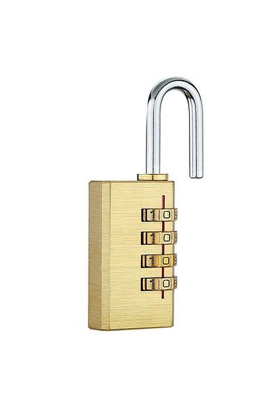 Weather Forecast 23 Mm Padlock - Gold 4 Digit, Resettable Combination Cabinet Luggage Lock Cin534