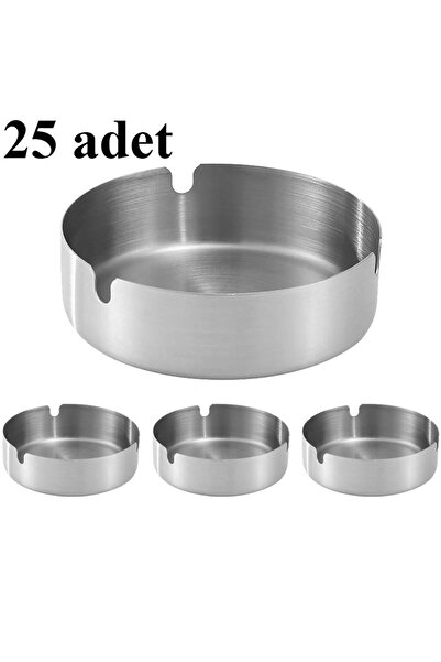 Falconetti Çelik 25 Adet 10 cm. Büyük Kafe Restaurant Lokanta Kül Tablası Kül...