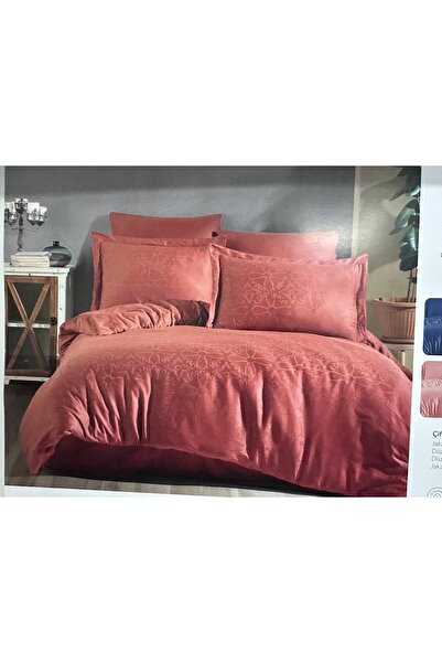 TİVOLİ Tivoli Pollen Double Jacquard Cotton Satin 6 Piece Duvet Cover Set