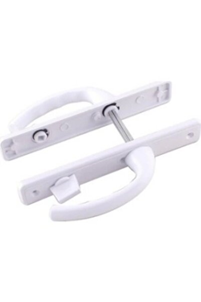 Go İthalat حقيبة الحمام - مقبض باب PVC أبيض مع قفل (4172)