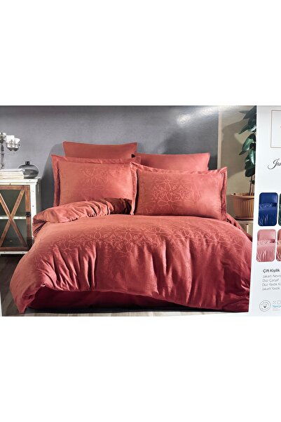 TİVOLİ Tivoli Pollen Double Jacquard Cotton Satin 6 Piece Duvet Cover Set