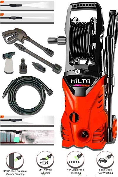 Hilta Power Alman 200Bar Max Bakır Sargılı Su Soğutmalı Profesyonl Yüksek Basınçlı Bahçe Ve Oto Yıkama Makinesi