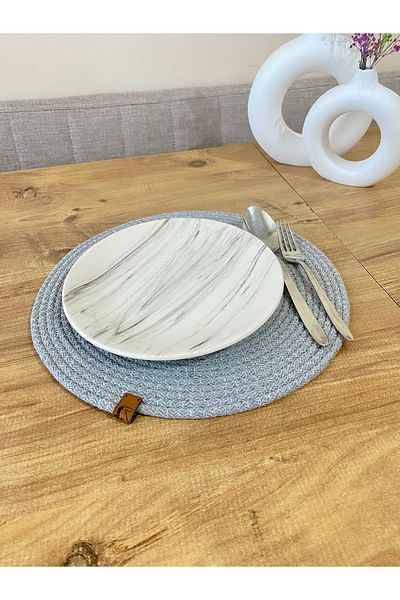 MS Glassware Placă de serviciu americană gri - Ms Home