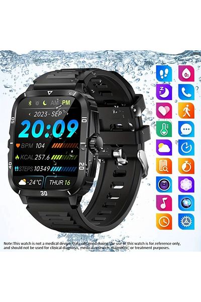 Choice black SENBONO Military Smart Watch Men IP68 3ATM Waterproof Outdoor Sports Fitness Tracker 24H Healt
