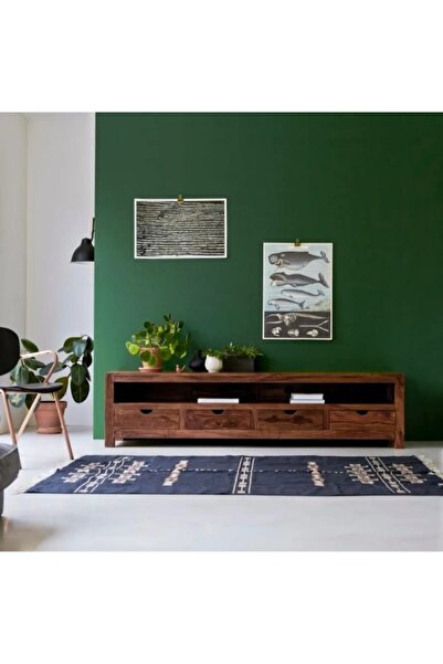 HGALP Desing Natural Masif Ahşap Çekmeceli Tv Ünitesi