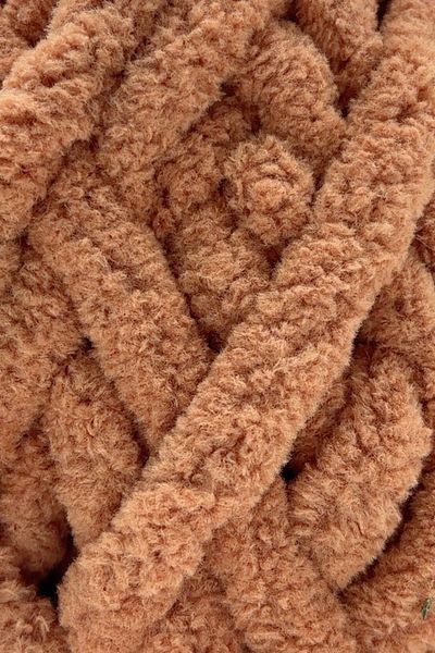 SENSY Chunky Finger Knitting Yarn 200 Gr Hand Knitting Yarn Blanket Yarn Cinnamon