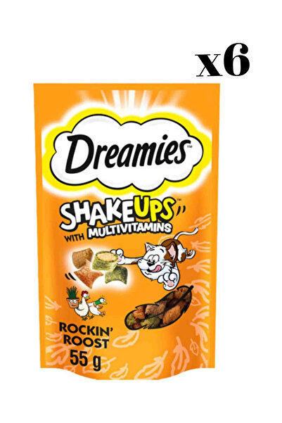 Dreamies ShakeUps Tavuklu ve Ördekli Kedi Ödül Bisküvisi 55gr x 6 Adet