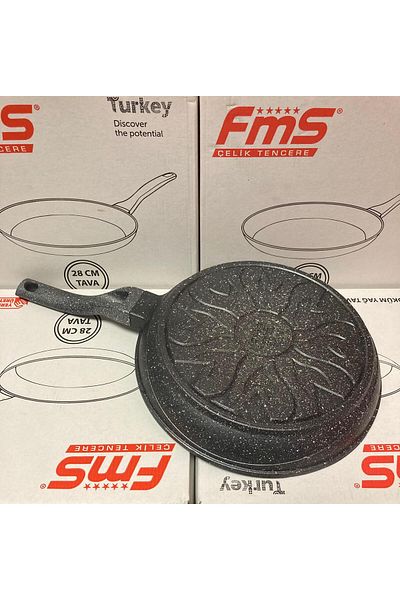 FMS Cast Granite 28 cm Oil Pan Gray