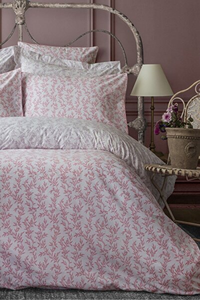 Leruum London طقم غطاء لحاف كبير الحجم بنمط زهور وردية وليلكية مع غطاء لحاف و...