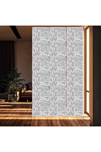 Yc Dekor Ahşap Paravan Sarkıt Paravan Seperatör Oda Bölücü Ayırıcı 4 Adet 40*40