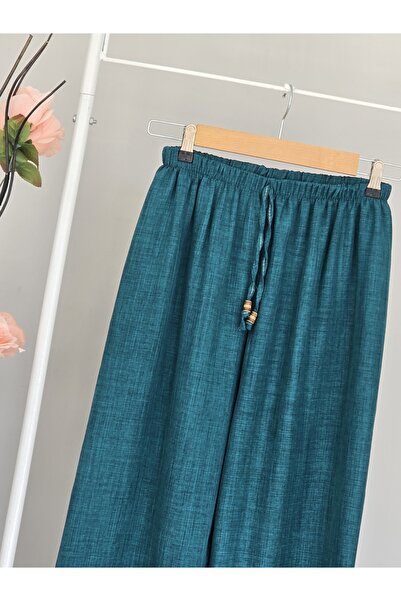 ENDAMIM Linen Pant Large Size Comfortable Fit Without Cover Waist Elastic Size 40-50