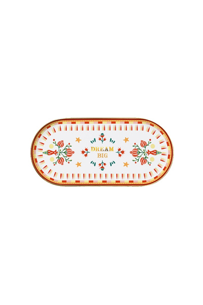 Baci Milano Mamma Mia Oval Tepsi Kırmızı