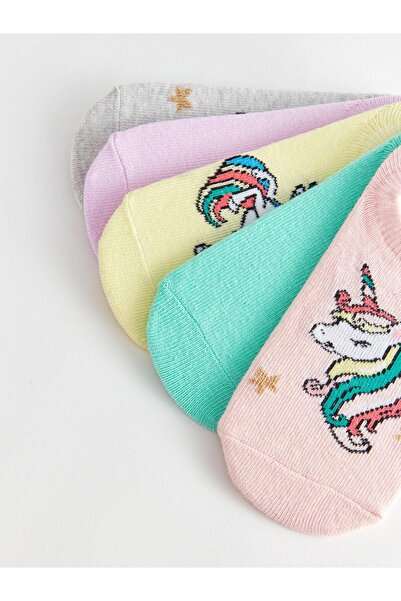 LC Waikiki LCW Kids Декорирани момичешки спортни чорапи, 5 чифта (S4)