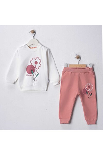 MyPrettyBaby مجموعة علوية سفلية مطرزة بالزهور للفتيات الصغيرات