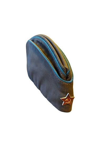 kho military design Soviet Pilotka Cap Unisex Blue Piping (Size 55)