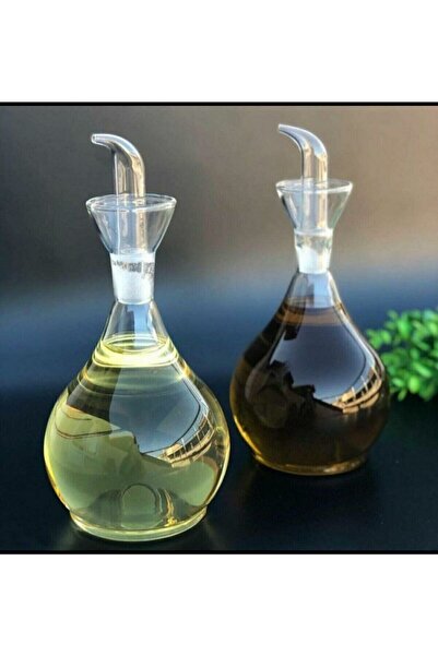 morponi 2 Adet 900 ml Borosilikat Tombul Cam Yağdanlık Ve Altlık Yağlık Sirkelik