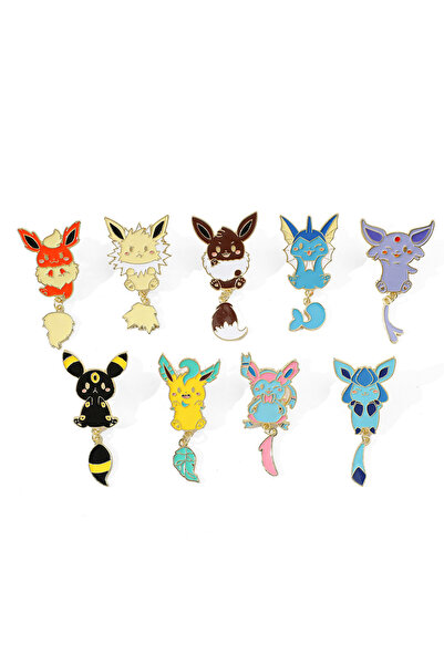 Choice MULTI XZ2869 9 قطع بروش إبداعي ملهم على شكل أنمي بوكيمون دبوس بيكاتشو ...