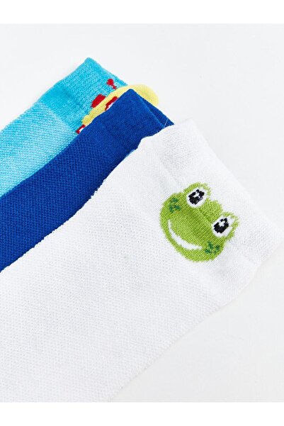 LC Waikiki Комплект от 3 шарени момчешки чорапи до глезена (S4)