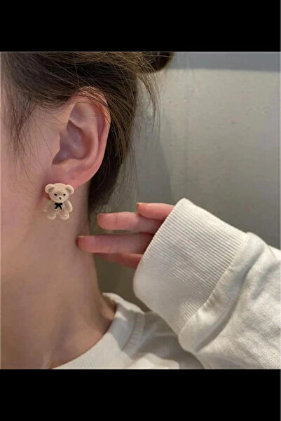 ARTEMİSİA Kadın Peluş Ayıcık Model Antialerjenik Küpe (Kulak çivisi 925 ayar ...