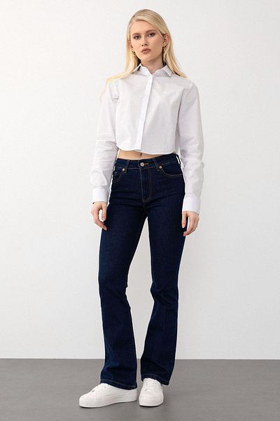 Olcay Pantaloni evazați din denim ALBASTRU ÎNCHIS 7574