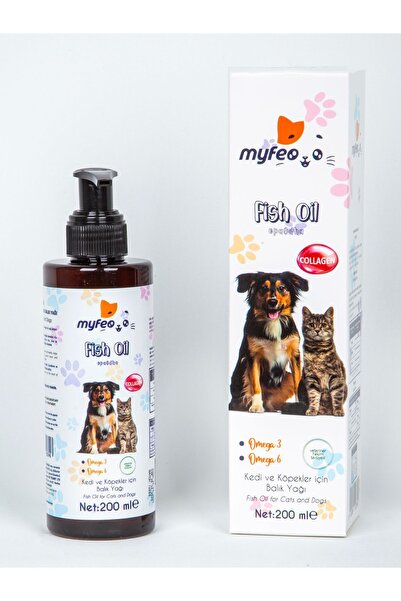 MYFEO Kedi ve Köpekler İçin Omega 3 ve 6 İçerikli Balık yağı (Kolajenli)
