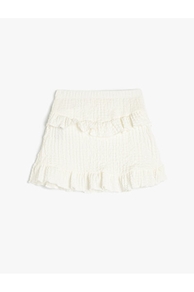 Koton Фактурна міні-спідниця А-силуету з оборкою