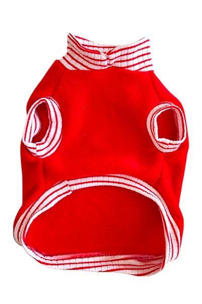 atelyu Cat Dog Suit Red Fleece Tshirt