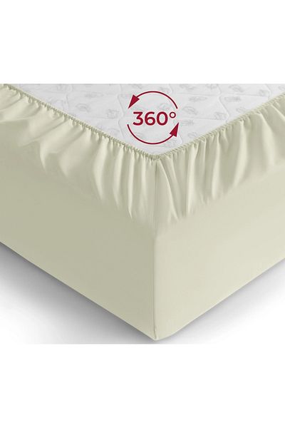 Makrome Fitted Sheet - Cotton Single/Single Quality King Size