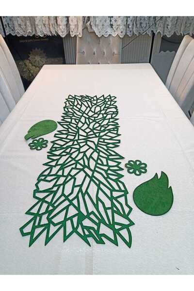 SEHARA KADİFE RUNNER/100X33CM/ARKASI SUNİ DERİ KAPLI/MASA RANIRI