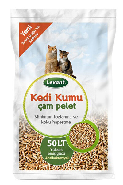 LEVANT KEDİ KUMU ÇAM PELETİ 50 L %100 ORGANİK