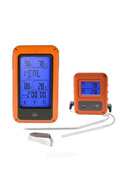 Weather Forecast Çift Problu Kablosuz Alarmlı Fırın ve Barbekü Termometre TS-TP20 thr311