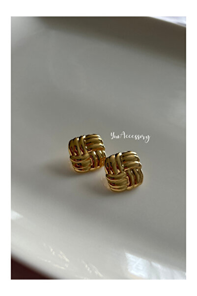 You Accessory MİNİ KARE GOLD KÜPE