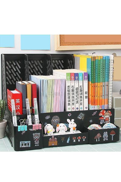 Choice 4 bars pen container Multi-color file rack folder storage box desktop file box multi-functional file