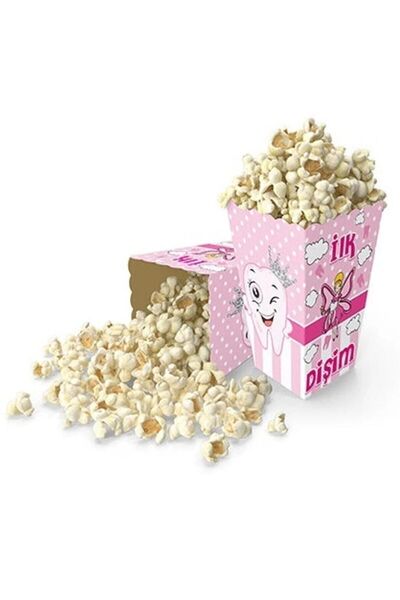 CNGZSHOP İlk Dişim Dişim Çıktı Diş Buğdayı Teması Partisi 8li Karton Mısır Ku...