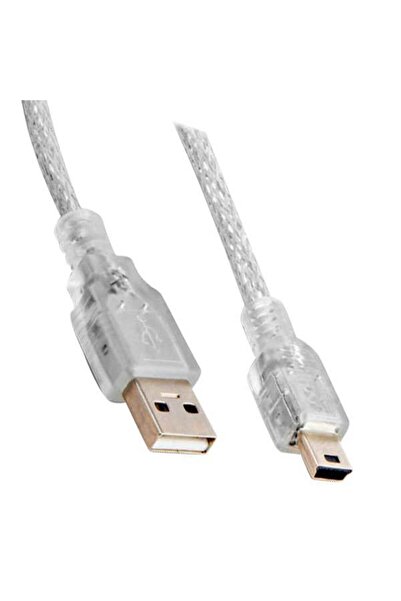 Powermaster USB 2.0 Şeffaf 3 Metre Mini 5 Pin Kablo