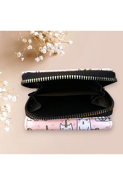 patriko tekstil Girl's Multi-Section Paper Coin Card Holder Cute Wallet